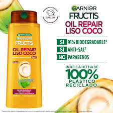 Garnier fructis Sh Oil Repair Liso Coco sh 650ml/ Fardo Q430 de 12U