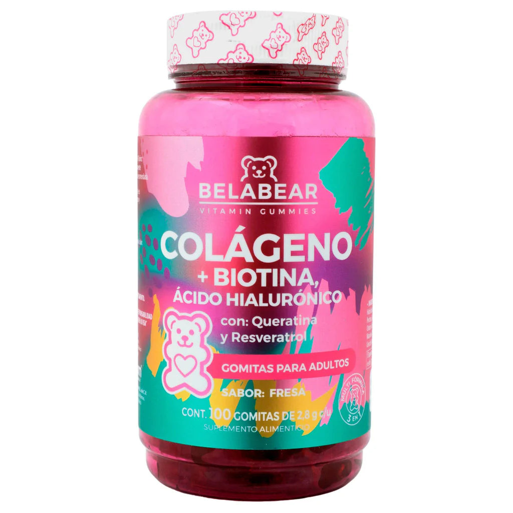 Belabear colageno + Biotina Acido hialuronico 2,8g/ fardo a 1,710.00 de 18u
