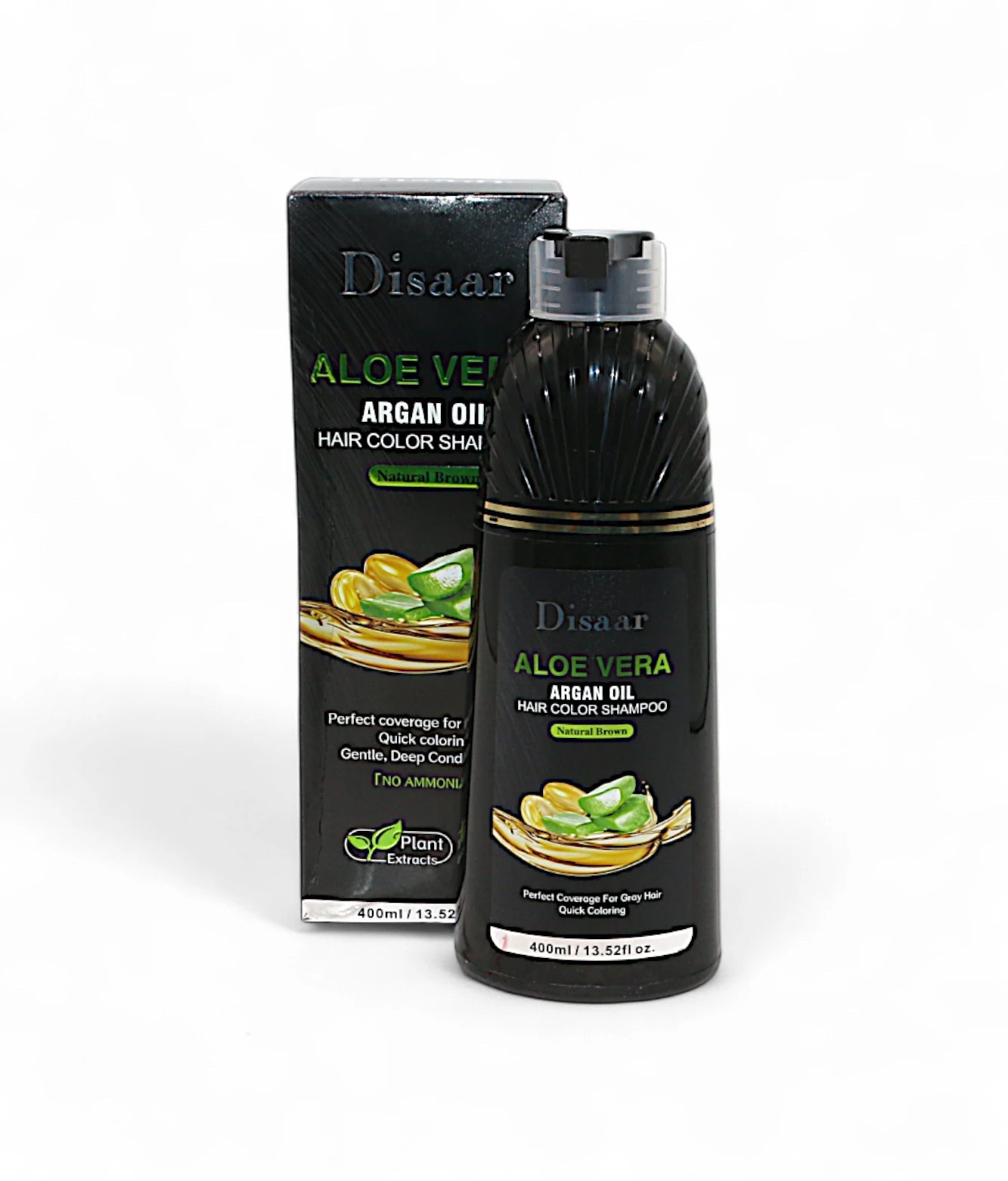 Dissar Shampoo y tinte Aloe vera y Argán 400ml /Fardo a Q600 de 12U