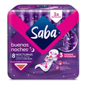 Saba Buenas noches de 8 toallas  /fardo Q190 de 24U