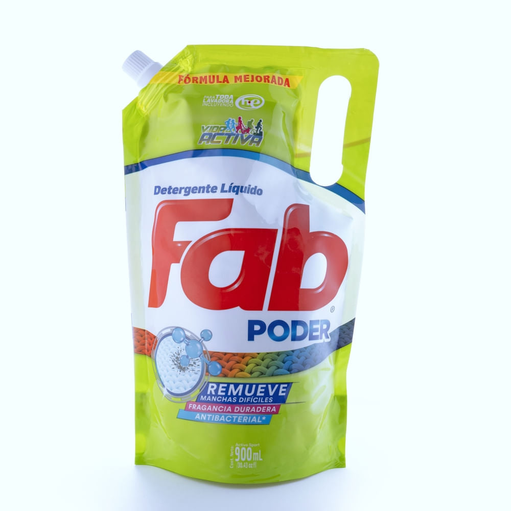 Fab Líquido bolsa verde 900ml /Fardo Q165 de 12U