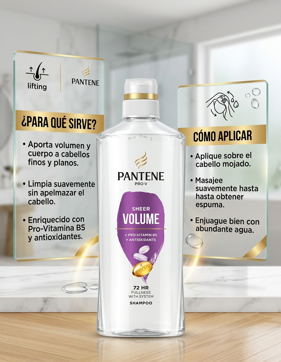 Pantene Sh Volume 700 ml./  fardo Q570 de 12U