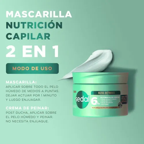Sedal Mascarilla Rizos 300g /Fardo Q290 de 12