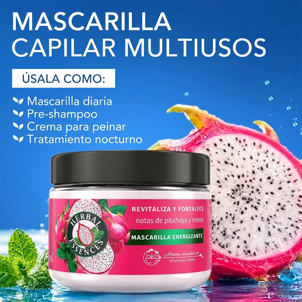 Herbal Mascarilla Pitahaya 300ml fardo Q425 de 12