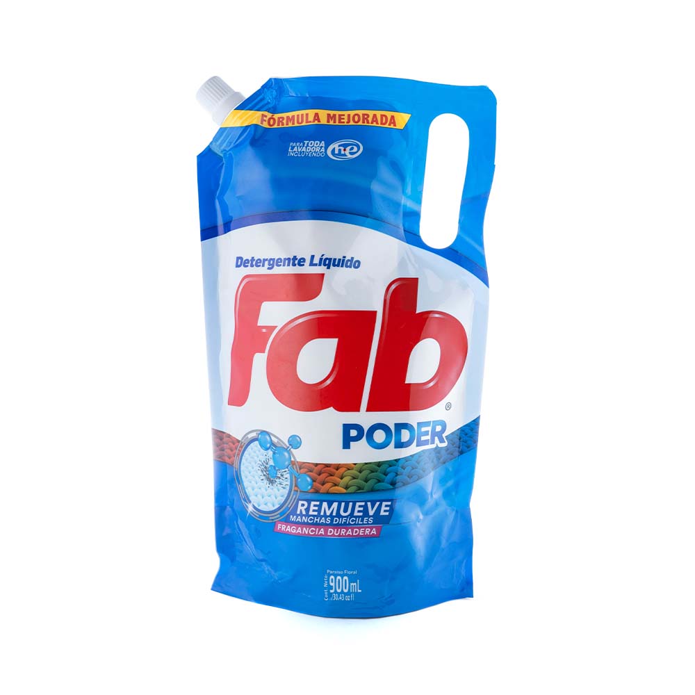 Fab Líquido bolsa Azul 900ml /Fardo Q165 de 12U