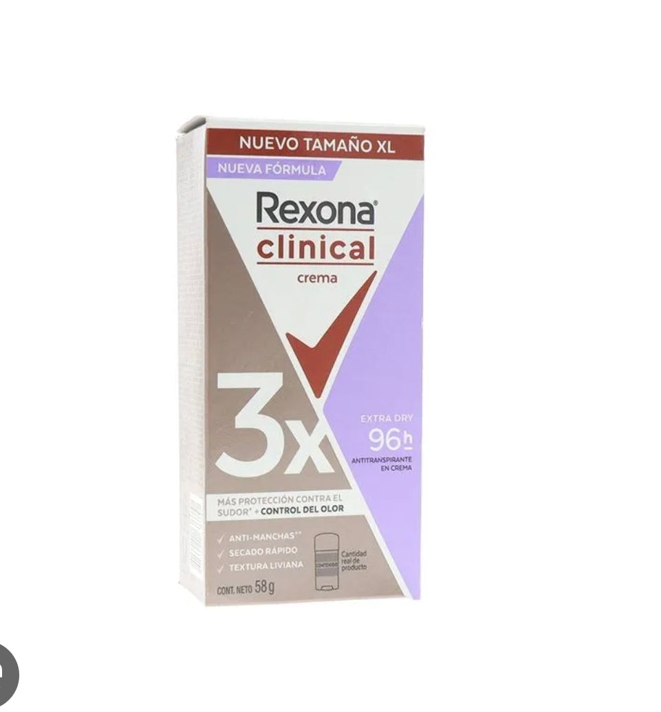 Rexona Clinical Extra Dry 58g /Fardo Q450 de 12U