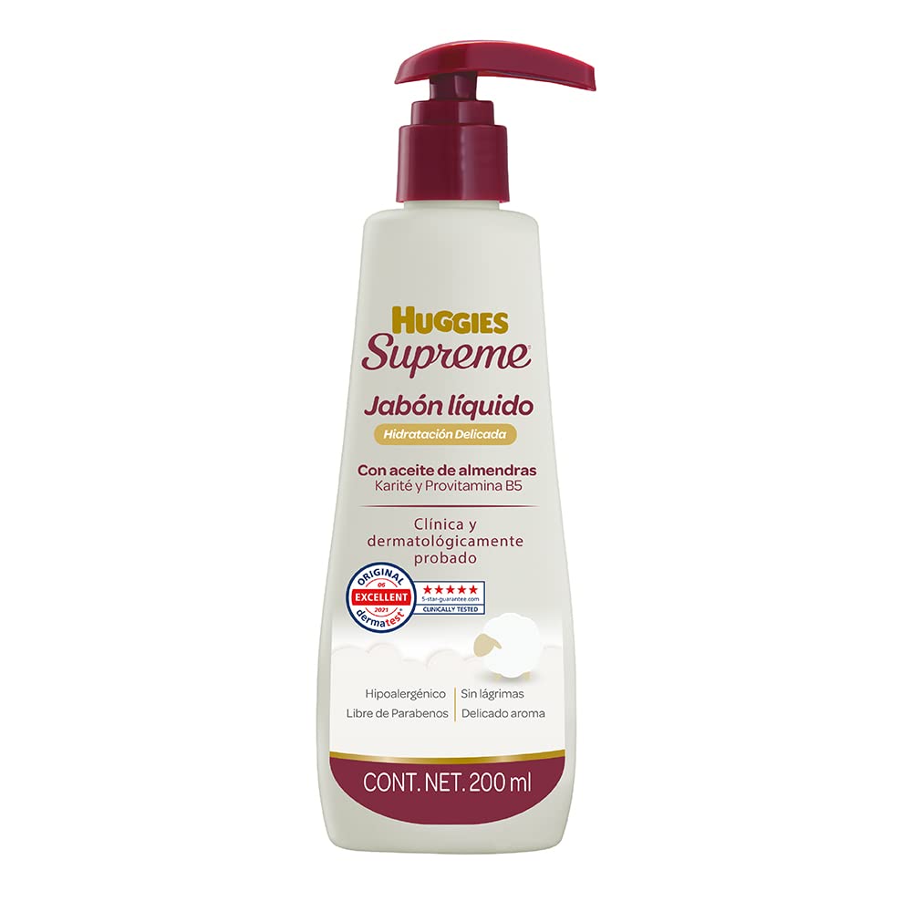 Huggies supreme Jabón líquido 200ml /Fardo a Q460 de 12U